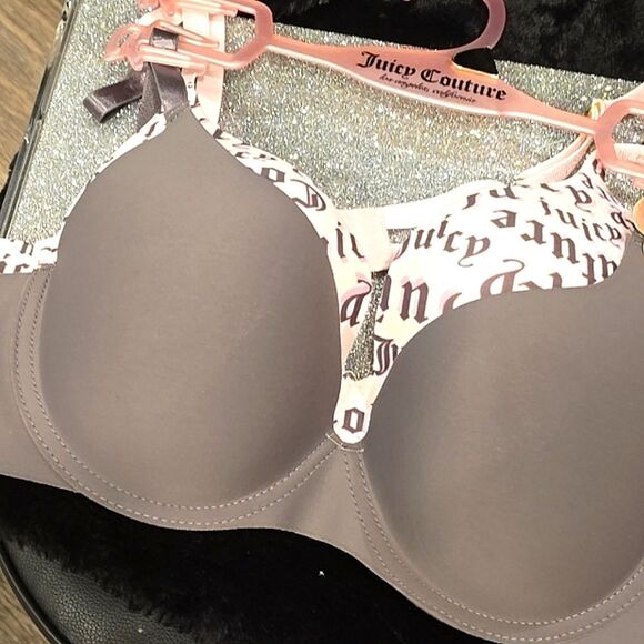 Juicy Couture 2-PK Rhinestone/Juicy Logo Push-Up Bra - Picture 4 of 8